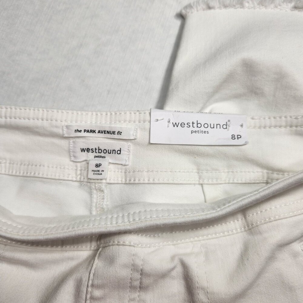Westbound Park Avenue Womens Size 8 P   Pull On White Shorts Mid-Rise Stretch 22 - Picture 11 of 11